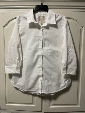 Casa Cabana Button down Shirt 3/4 Sleeves Size M New/no tag
